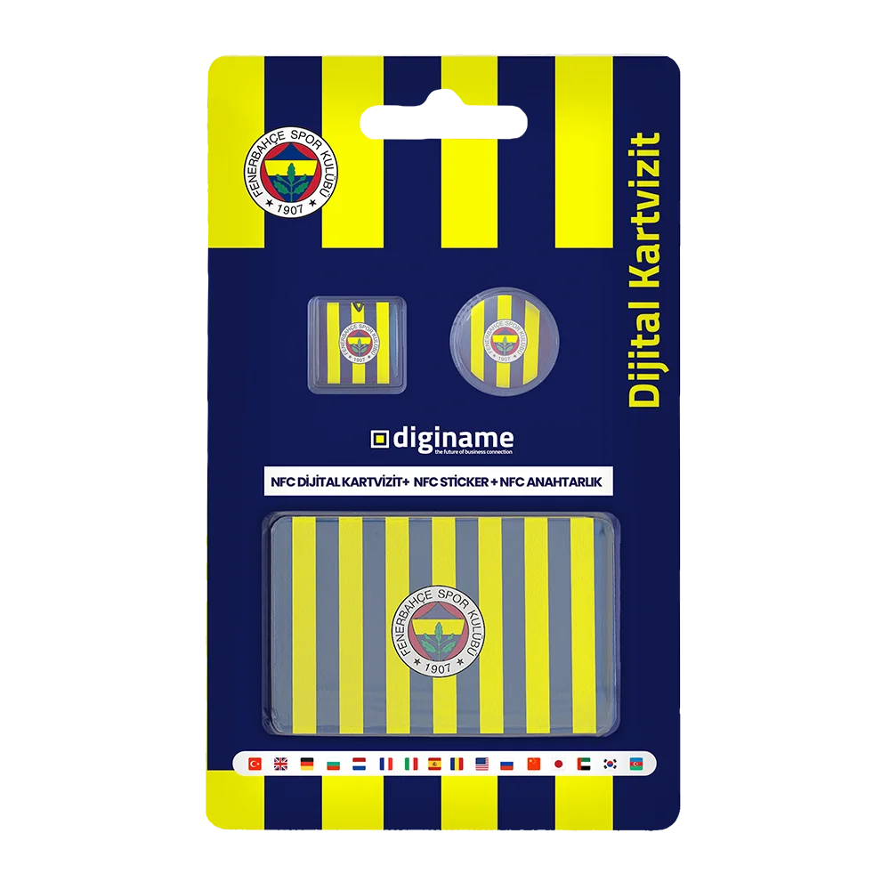 Fenerbahçe Lisanslı Ürün Dijital Kartvizit + Tag Sticker + Anahtarlık